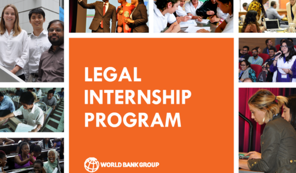Internship Programme at the World Bank