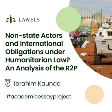 Non-state actors and international obligations under humanitarian law: an analysis of the R2P